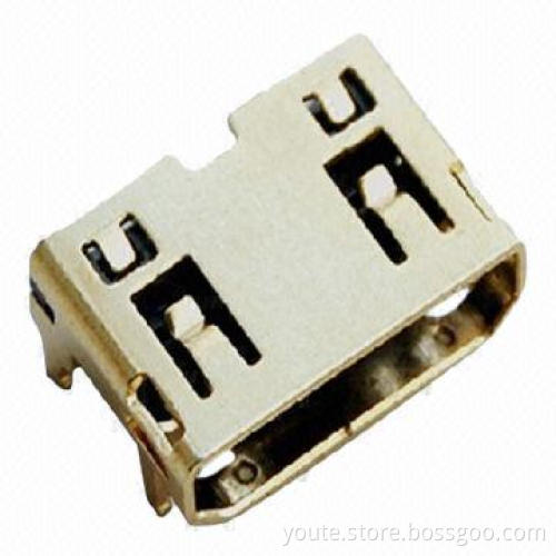 Mini 19P Female 90° HDMI Connector